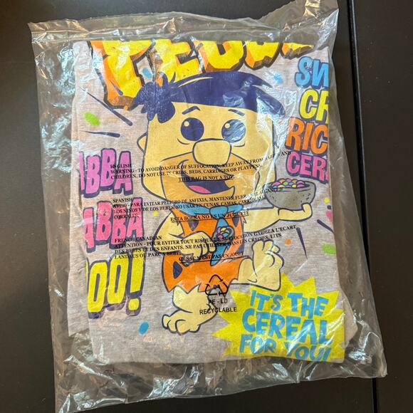 NWT Small Funko Pop Tee Fruity Pebbles Flintstones Gamestop Ad Icons T Shirt - Picture 3 of 5